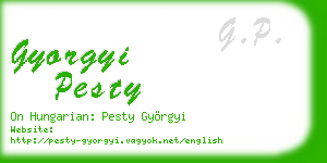gyorgyi pesty business card