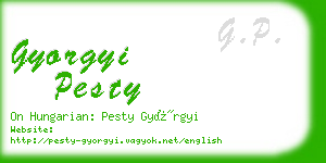 gyorgyi pesty business card